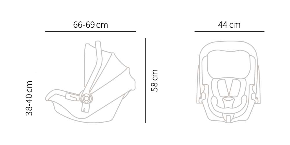 Jané Koos R1 i-Size Baby Car Seat 40-83cm, Birth to 18 Months
