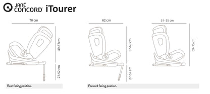 Jane iTourer 360° Swivel i-Size Car Seat, 40-125cm, 0-7 Years