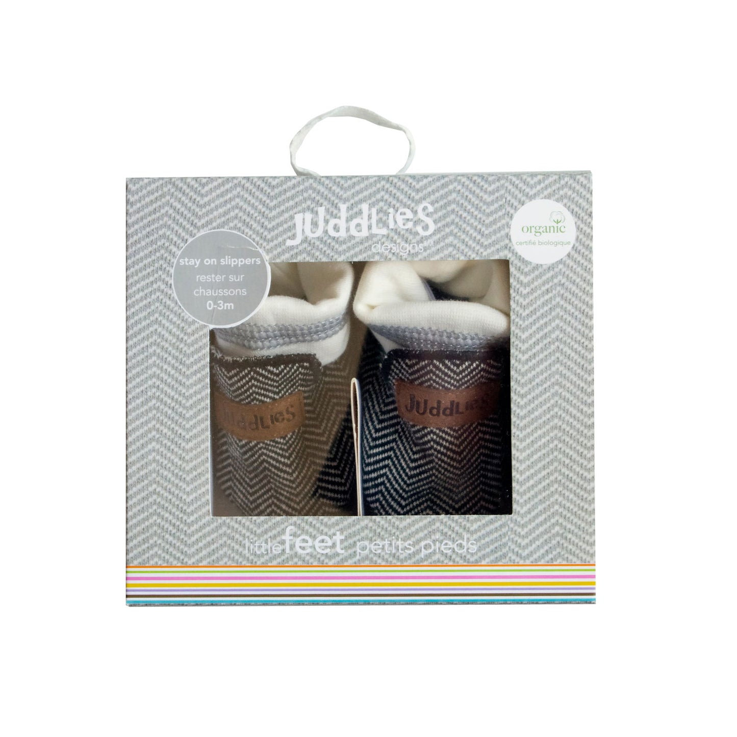 Juddlies Organic Cottage Slippers (0-4M) - Little Lug