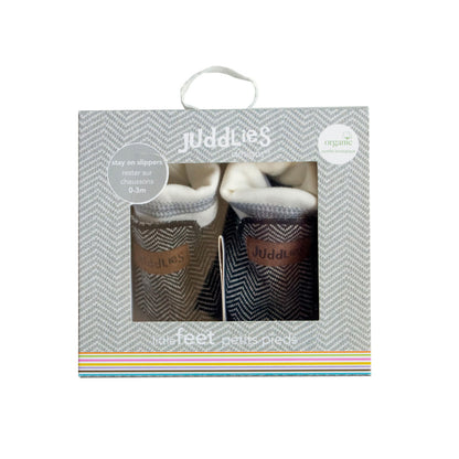 Juddlies Organic Cottage Slippers (0-4M) - Little Lug
