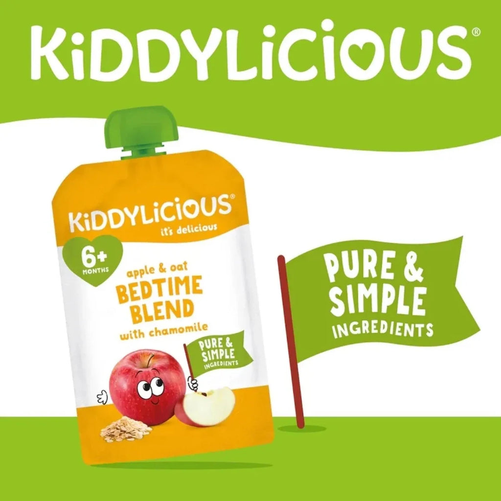 Kiddylicious Bedtime Blend Apple Oat 6+ months 400g (4x100g)