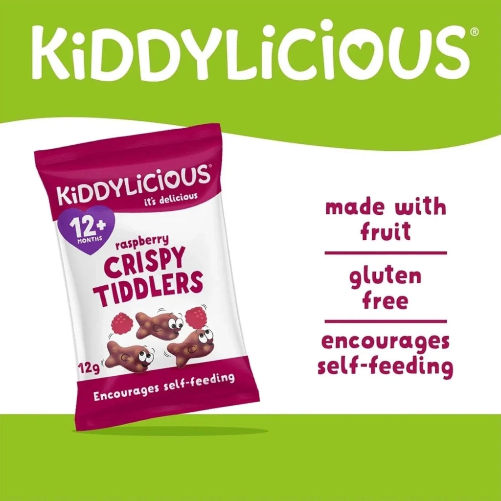 Kiddylicious Raspberry Crispy Tiddlers 12+ months 12g