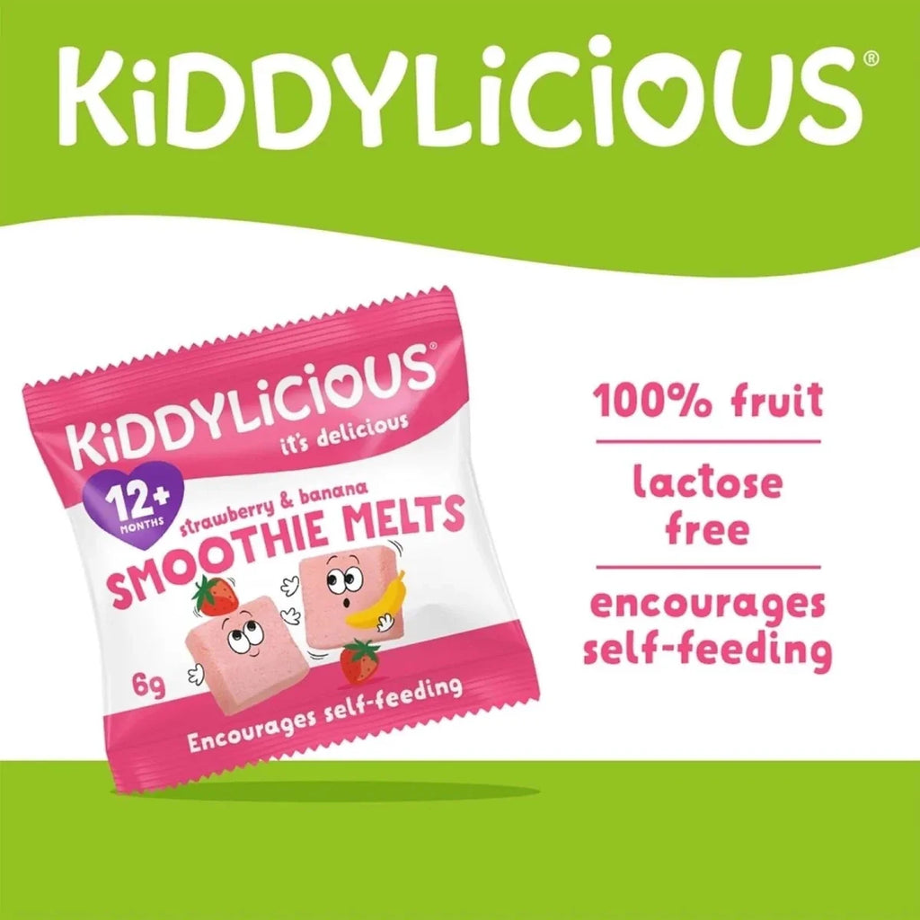 Kiddylicious Strawberry & Banana Smoothie Melts 12+ months 6g
