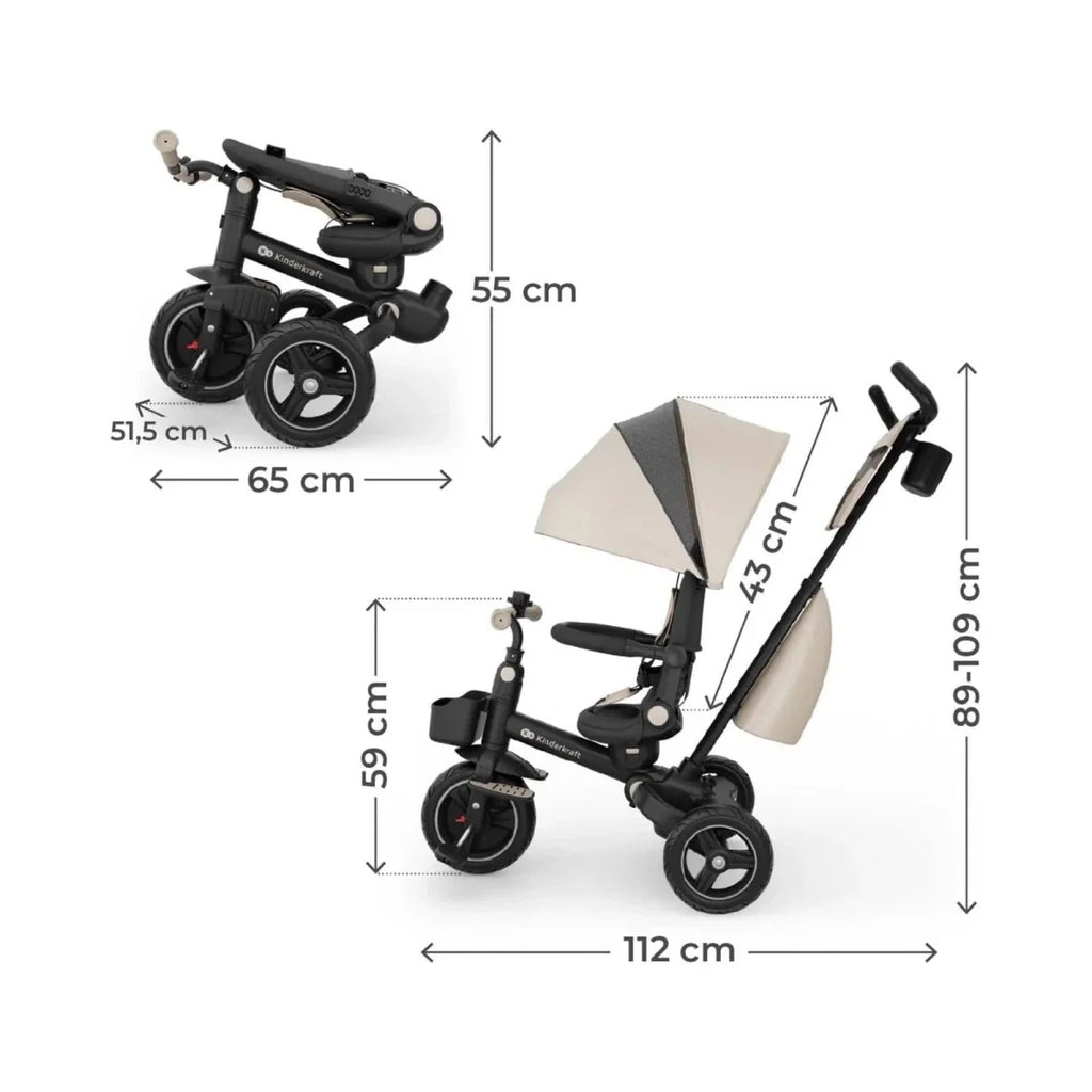 Kinderkraft Spinstep 2 Plus Tricycle - Beige