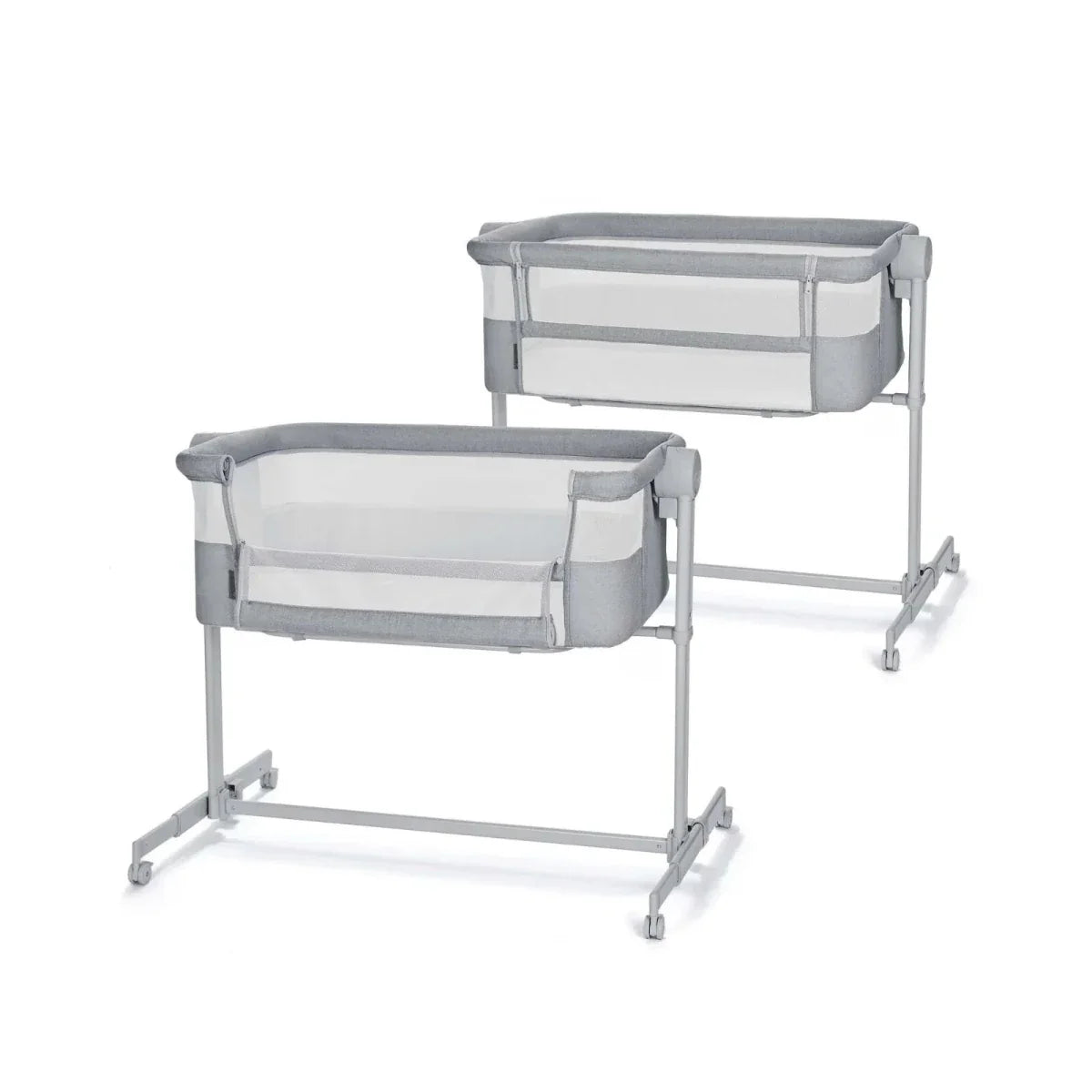 Kinderkraft Nestee Up 2 Bedside Crib - Full Light Grey