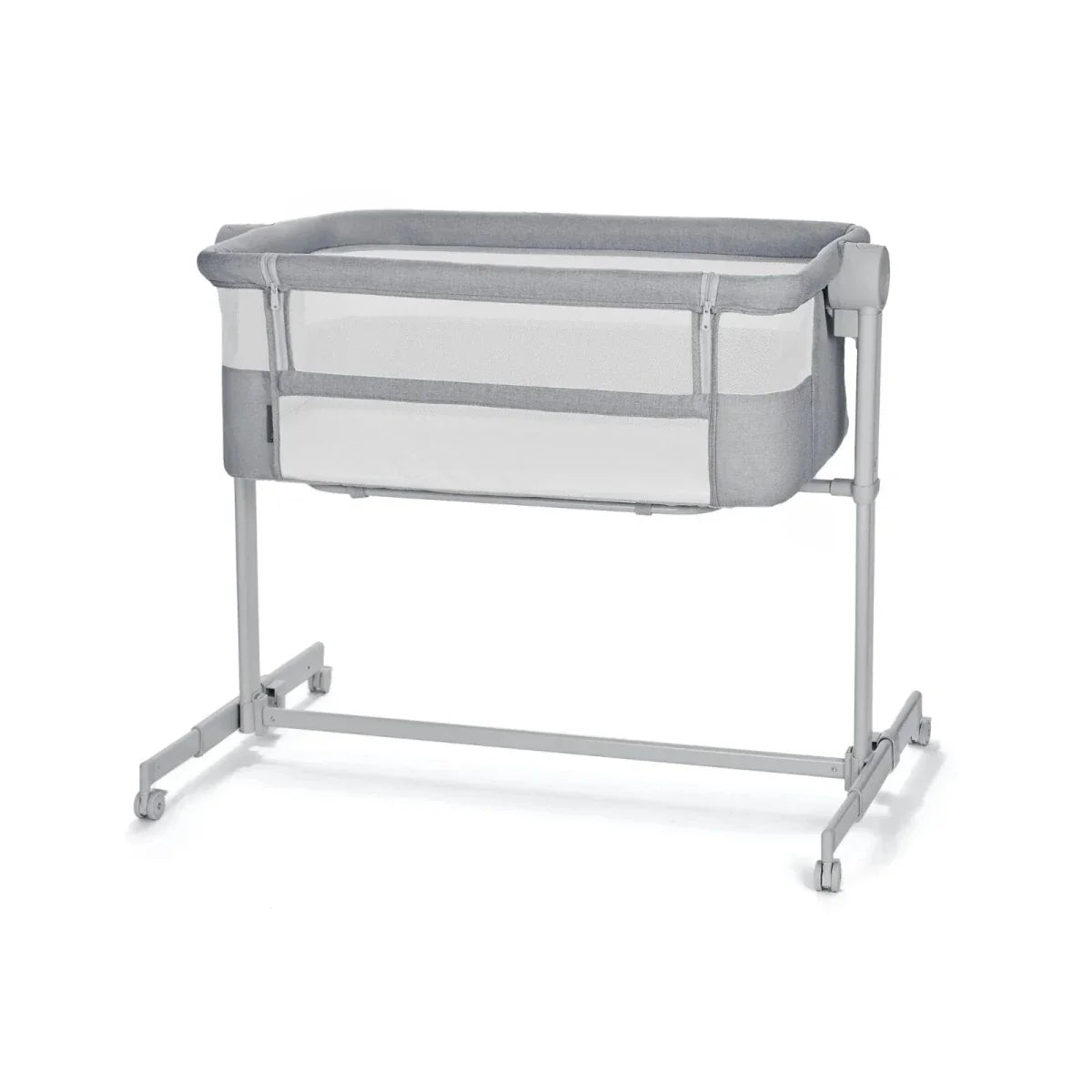 Kinderkraft Nestee Up 2 Bedside Crib - Full Light Grey