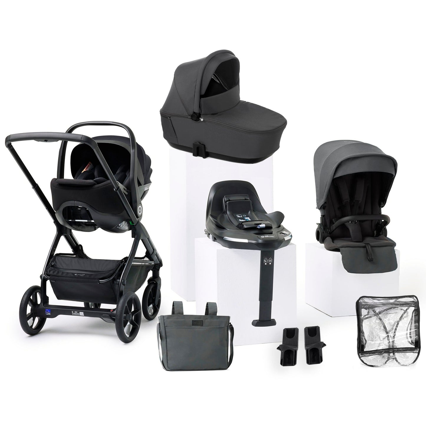 Jane Keep 3in1 + Sleep Carrycot + Kombibaby Lie-Flat 360 Baby Car Seat Bundle