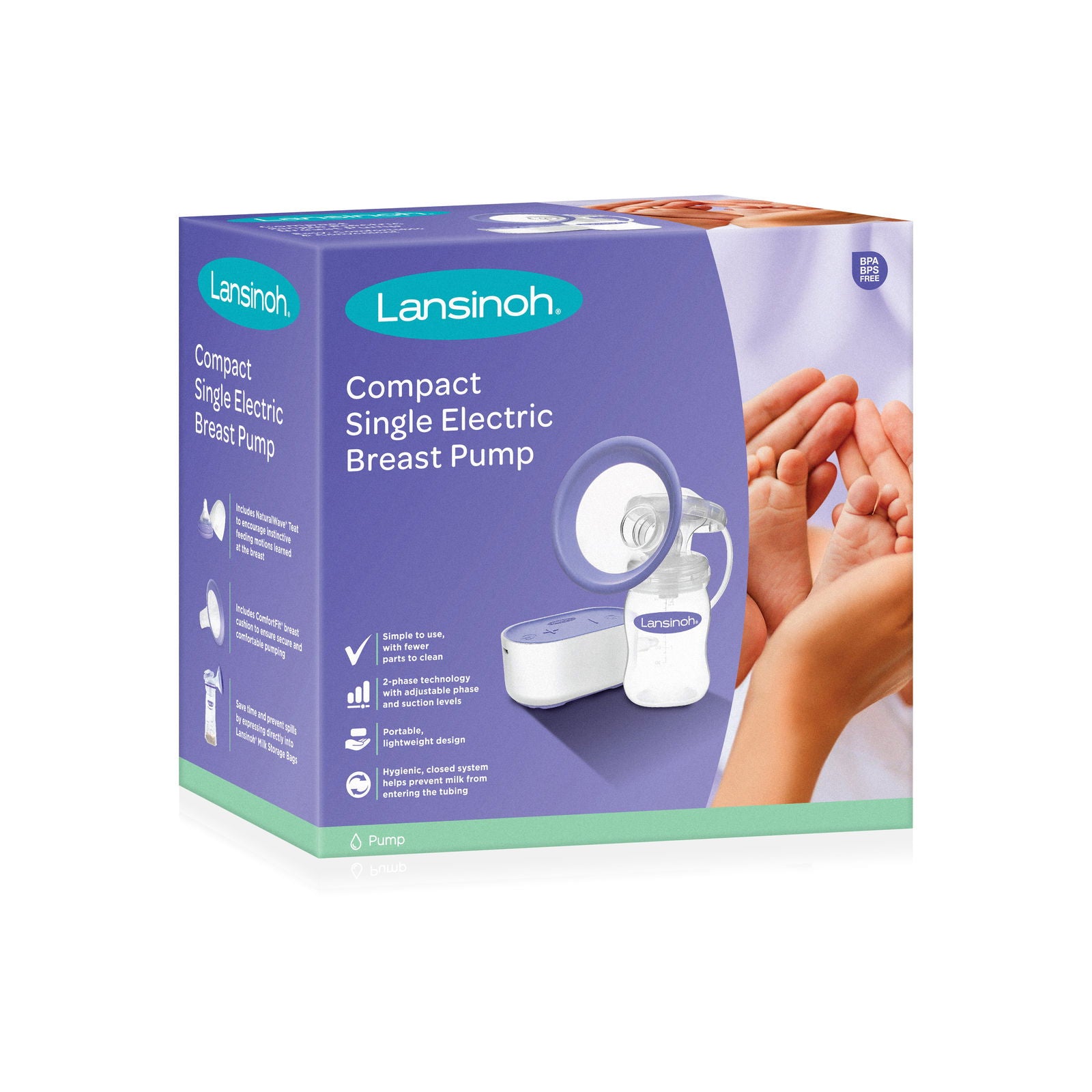 Lansinoh Compact Single Electric Breast Pump - Little Lug
