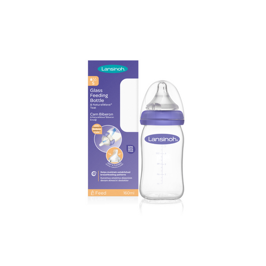 Lansinoh Feeding GLASS Bottle 160mls (Pack of 1) - Little Lug