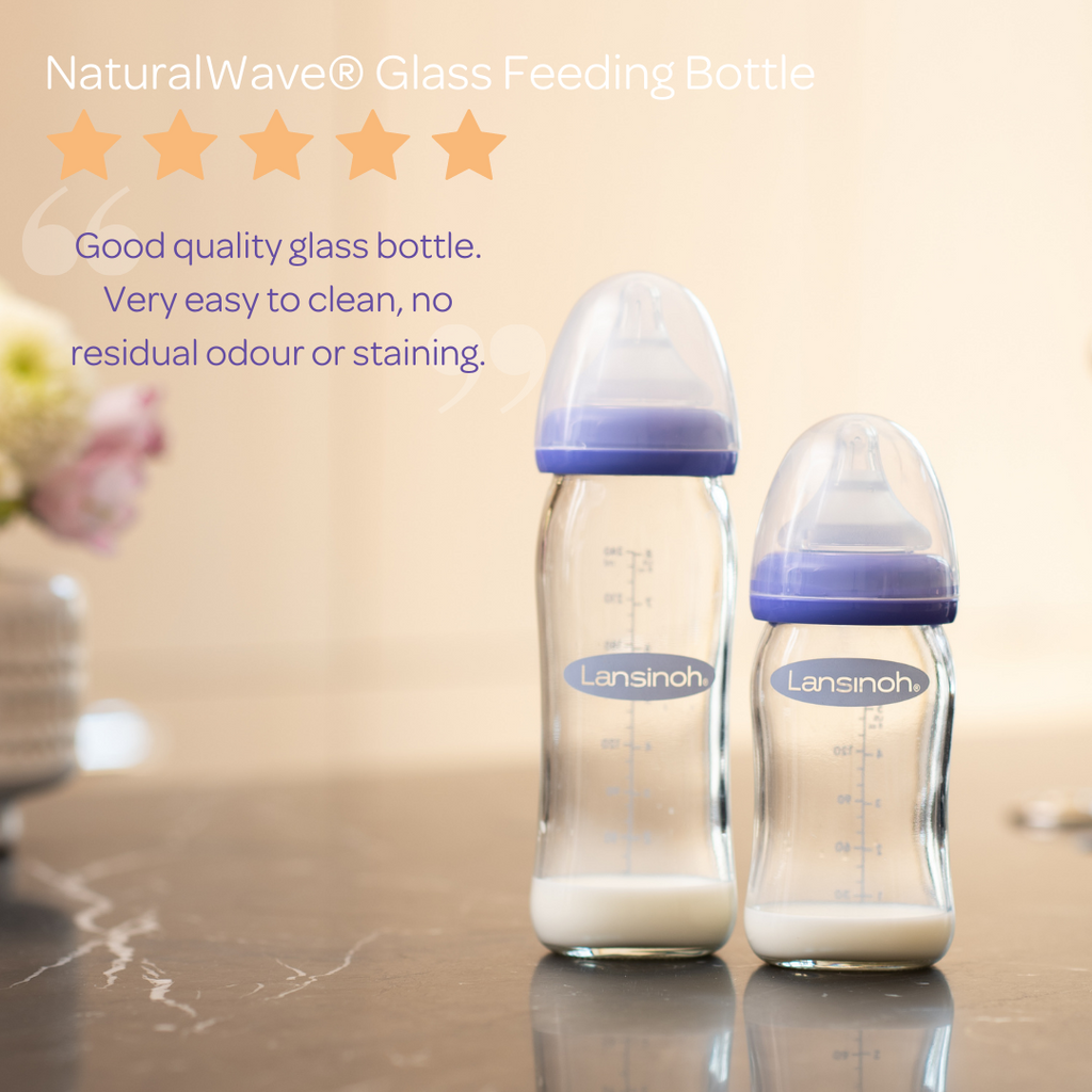 Lansinoh Feeding GLASS Bottle 240mls (Pack of 1) - Little Lug