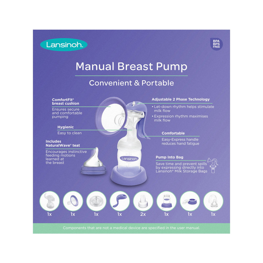 Lansinoh Single Manual Breast Pump - Little Lug