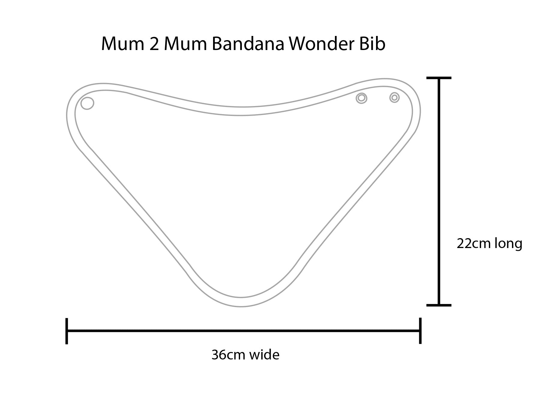 Mum 2 Mum Teething Bandana Wonder Bib - Grey