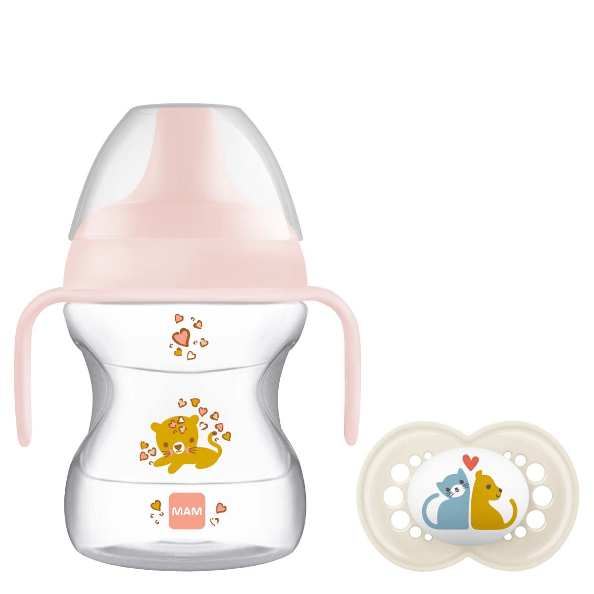 MAM Learn To Drink Cup With Handles - 190mls (Available in Pink/Blue) - Little Lug