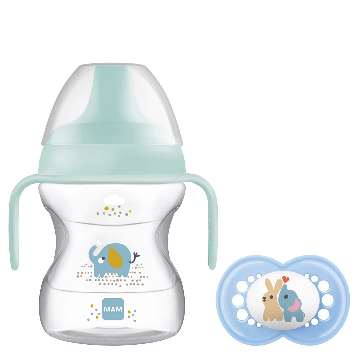 MAM Learn To Drink Cup With Handles - 190mls (Available in Pink/Blue) - Little Lug