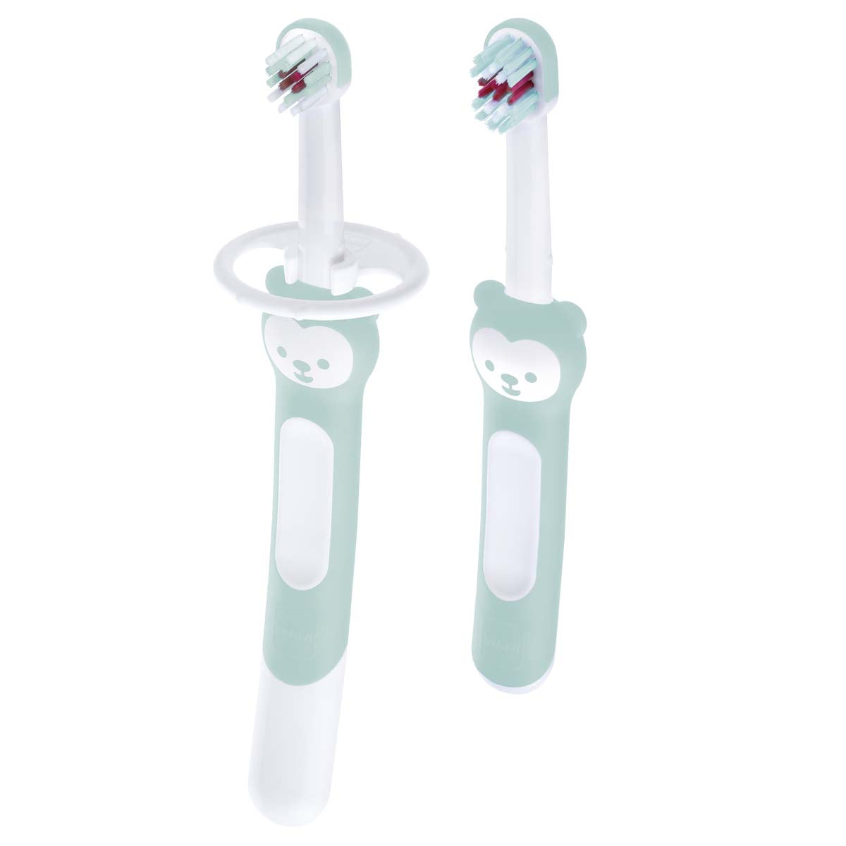 MAM Oral Care Learn To Brush Set With Safety Shield (Abailable in Pink/Blue) - Little Lug