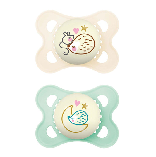 MAM Soother Night [2-6 Months] - Unisex (Pack of 2) - Little Lug