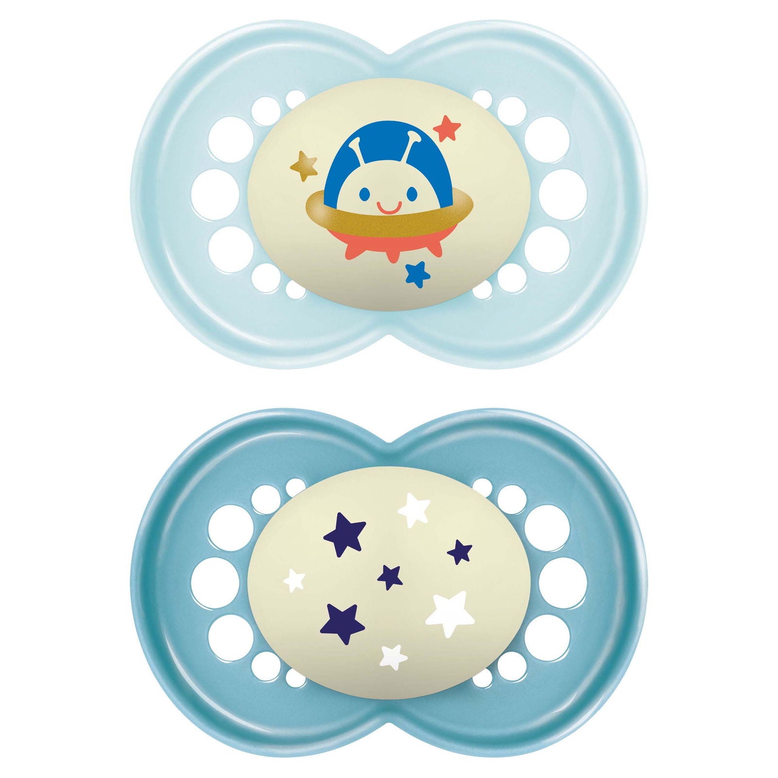 MAM Soother Night Astro [16+ Months] - Blue (Pack of 2) - Little Lug