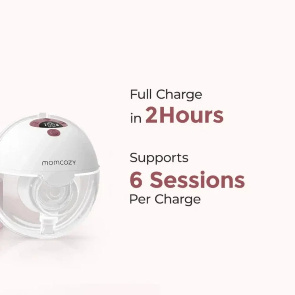 Momcozy M5 Smart Wearable Double Electric Breast Pump - Grey