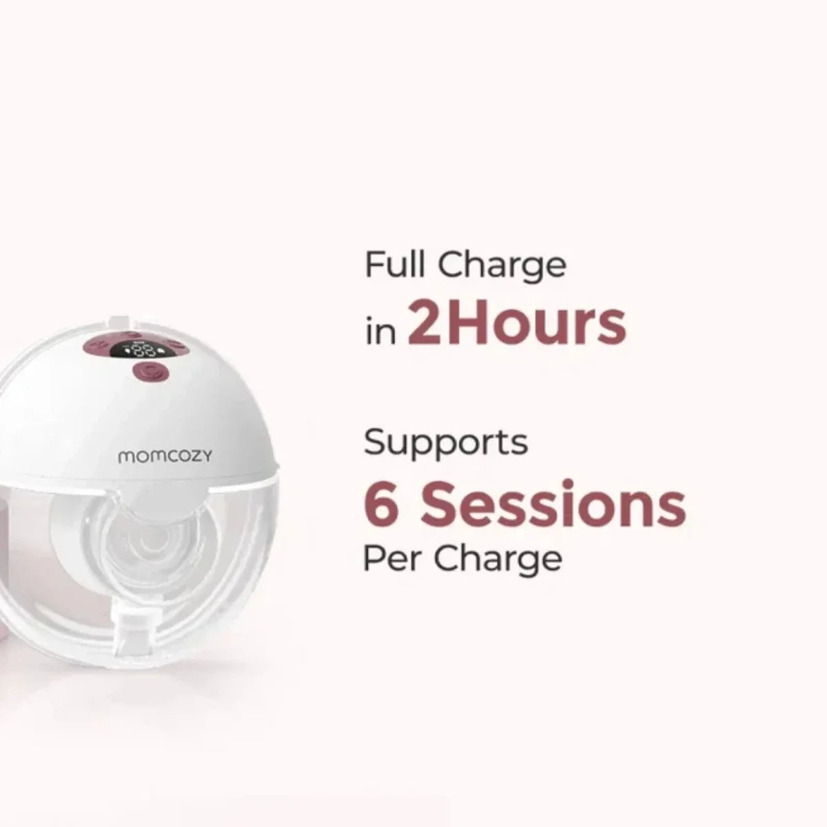 Momcozy M5 Smart Wearable Double Electric Breast Pump - Grey