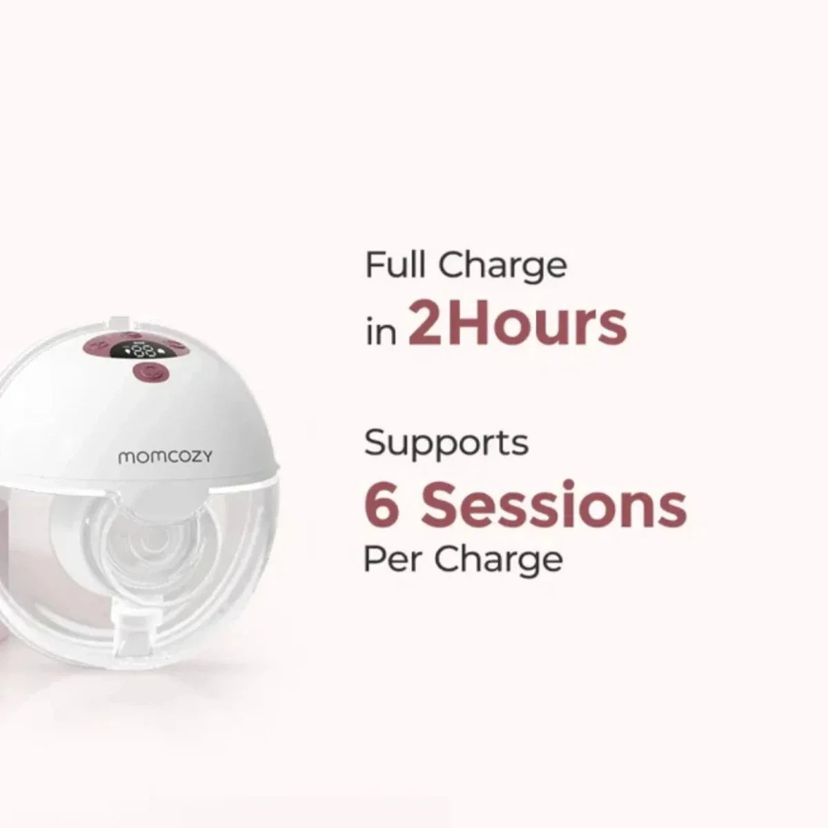 Momcozy M5 Smart Wearable Electric Breast Pump Double - Gray