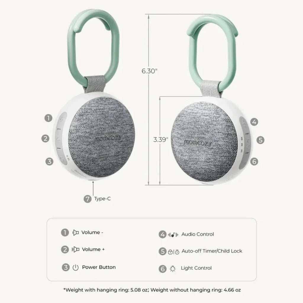 Momcozy Portable Sound Machine with Night Light