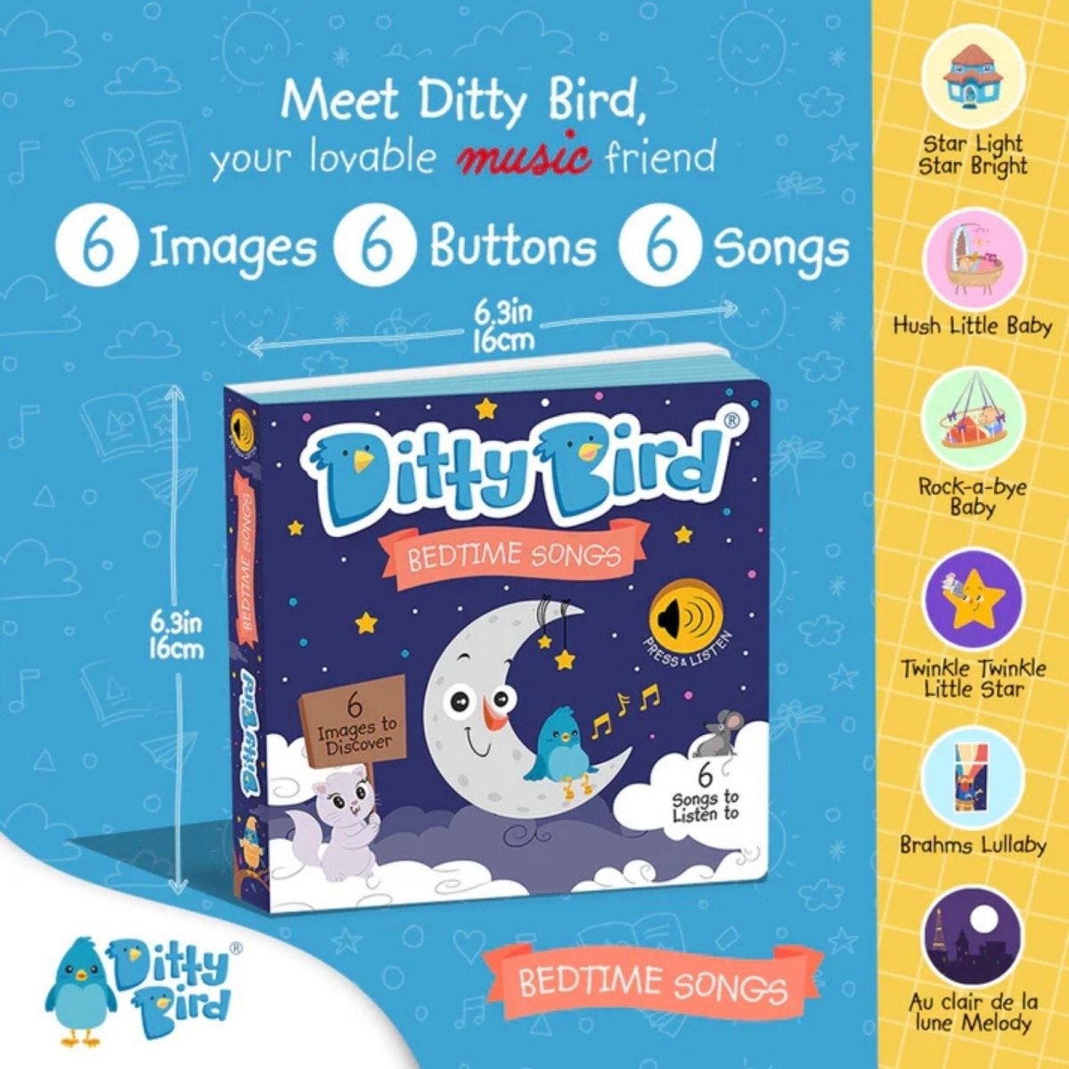 Ditty Bird Bedtime Songs Book
