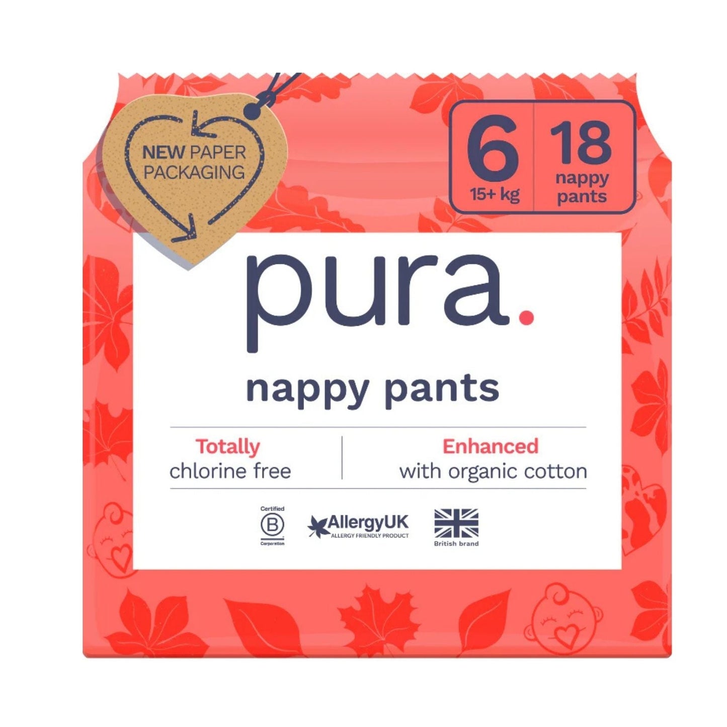Pura Eco Nappy Pants Size 6 - 18 nappies