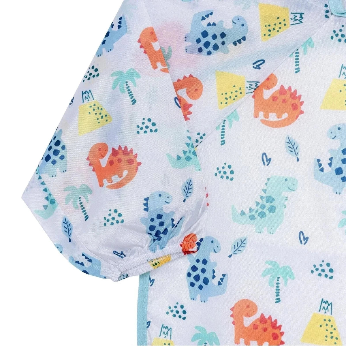 Messy Duck Long Sleeve Baby Coverall Bib - Dinosaur