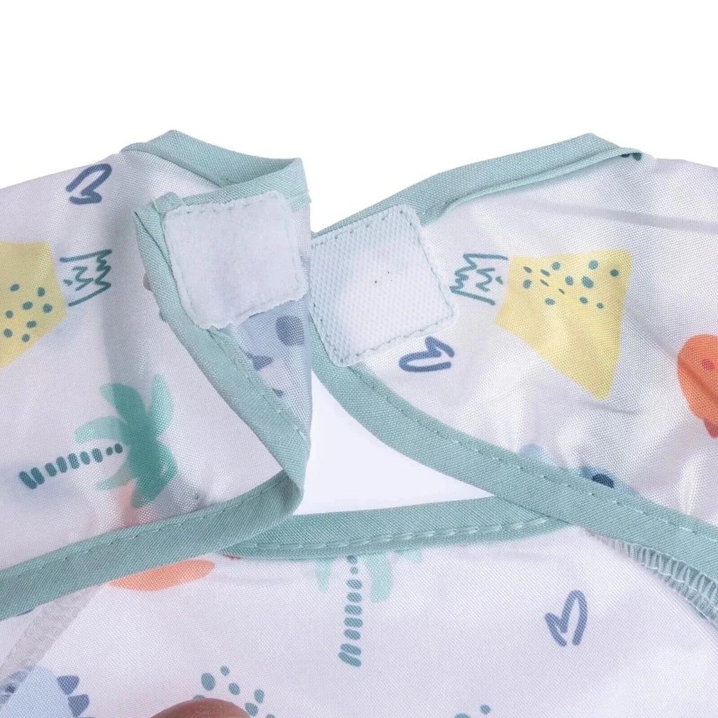 Messy Duck Long Sleeve Baby Coverall Bib - Dinosaur