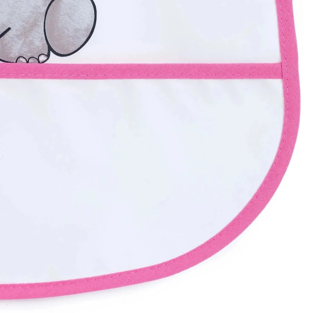 Messy Duck Wipe-Clean Short Sleeve Bib - Cute Elephant