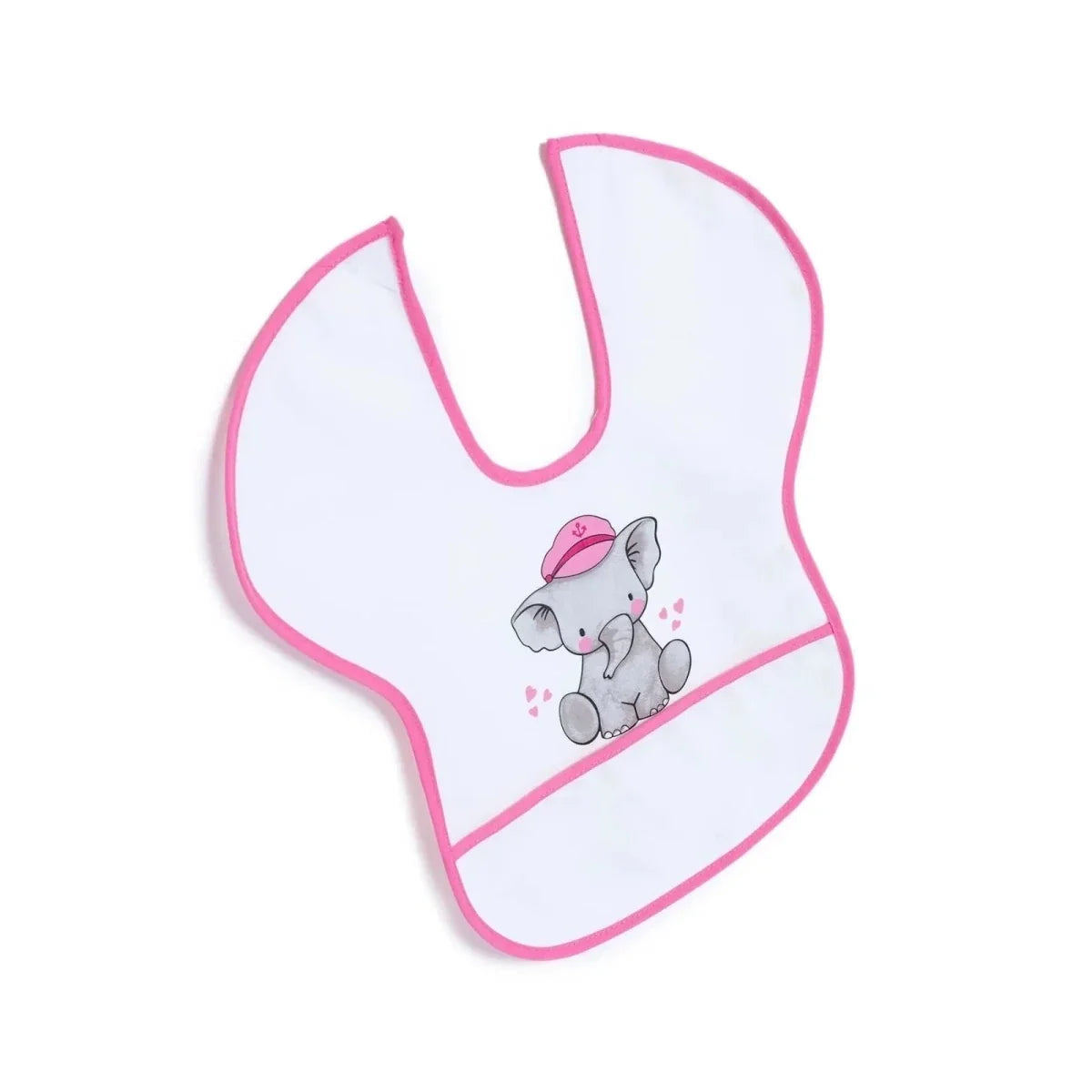 Messy Duck Wipe-Clean Short Sleeve Bib - Cute Elephant