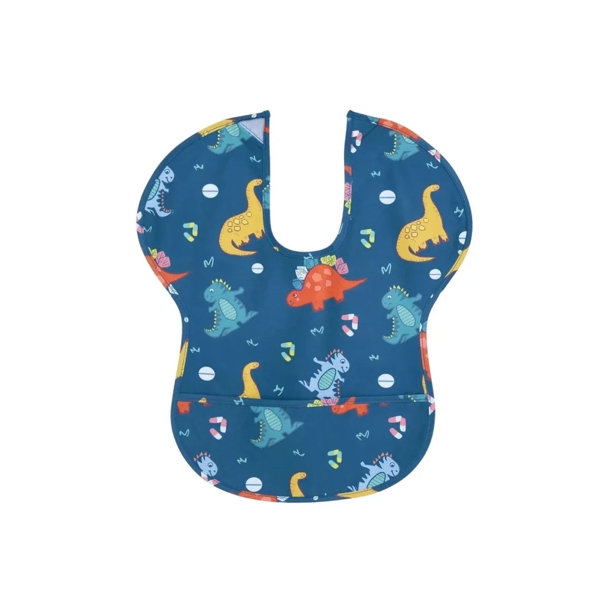 Messy Duck Short Sleeve Baby Weaning Bib - Dino World