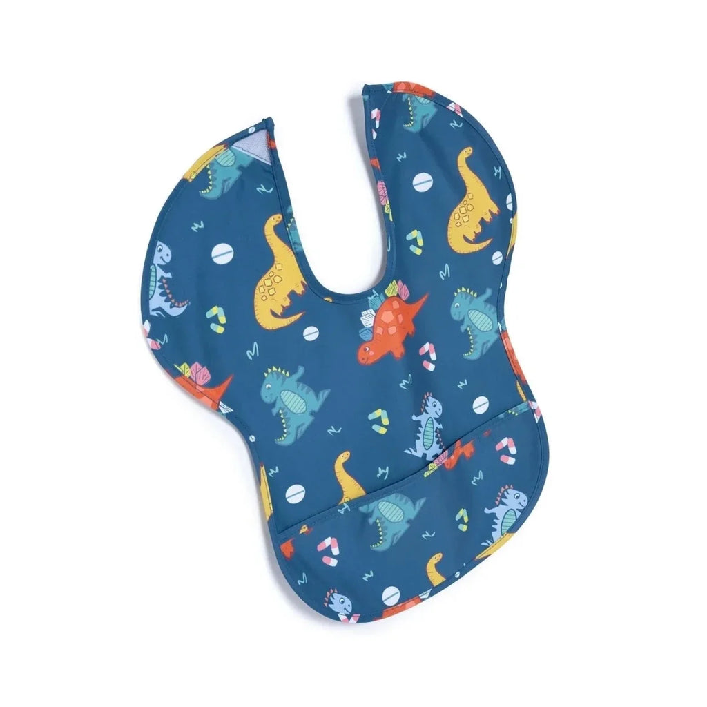 Messy Duck Short Sleeve Baby Weaning Bib - Dino World