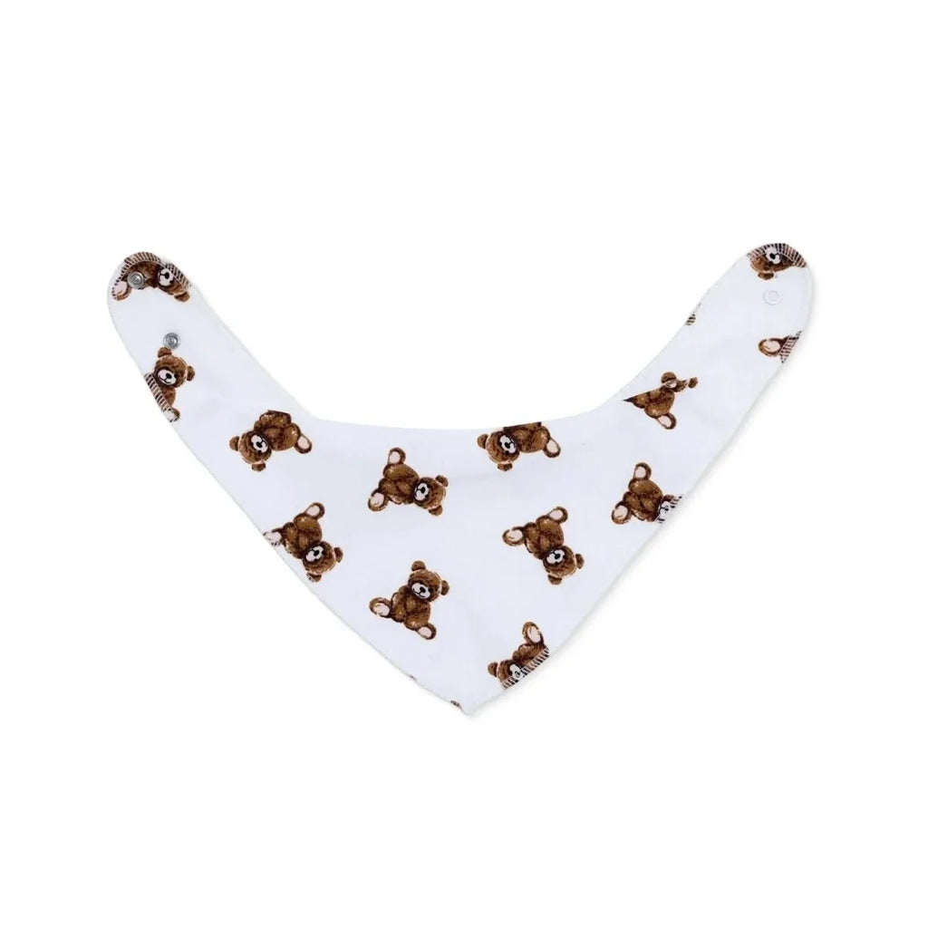 Messy Duck Cotton Bandana Bibs Pack of 3 - Teddy Bear