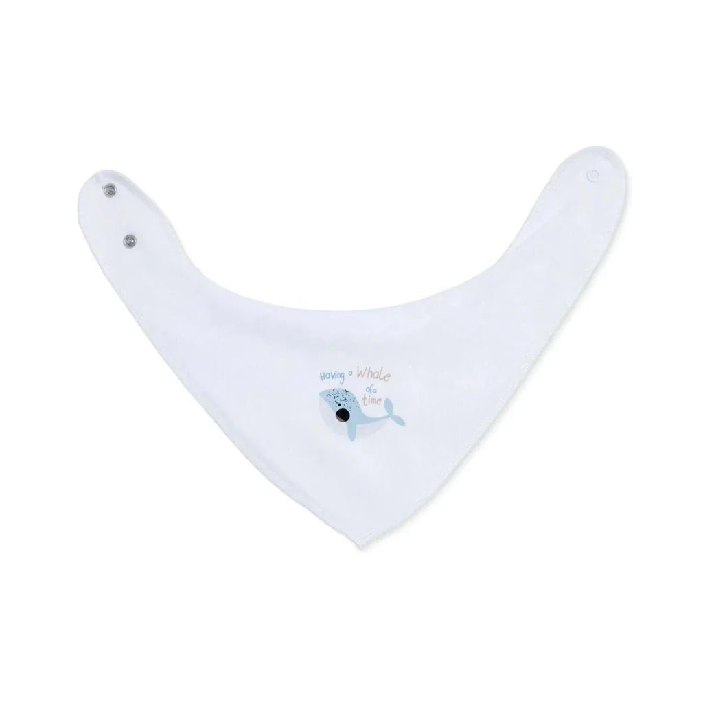 Messy Duck Printed Cotton Baby Bib Pack of 2 - Dolphin