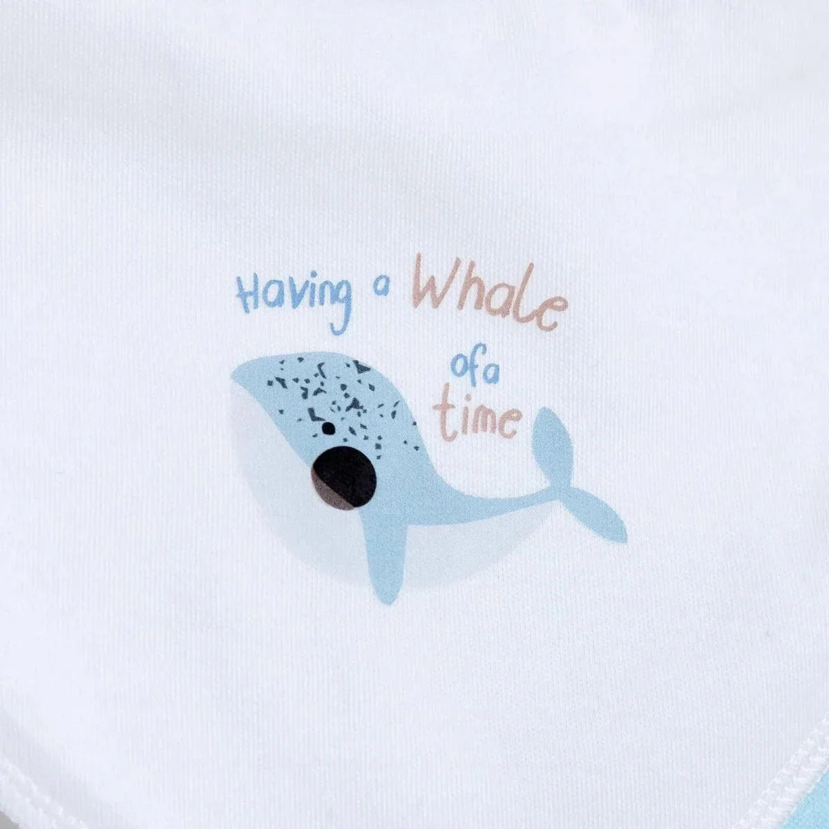 Messy Duck Printed Cotton Baby Bib Pack of 2 - Dolphin