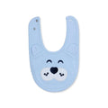 Messy Duck Embroidered Cotton Baby Bib with Ears - Blue