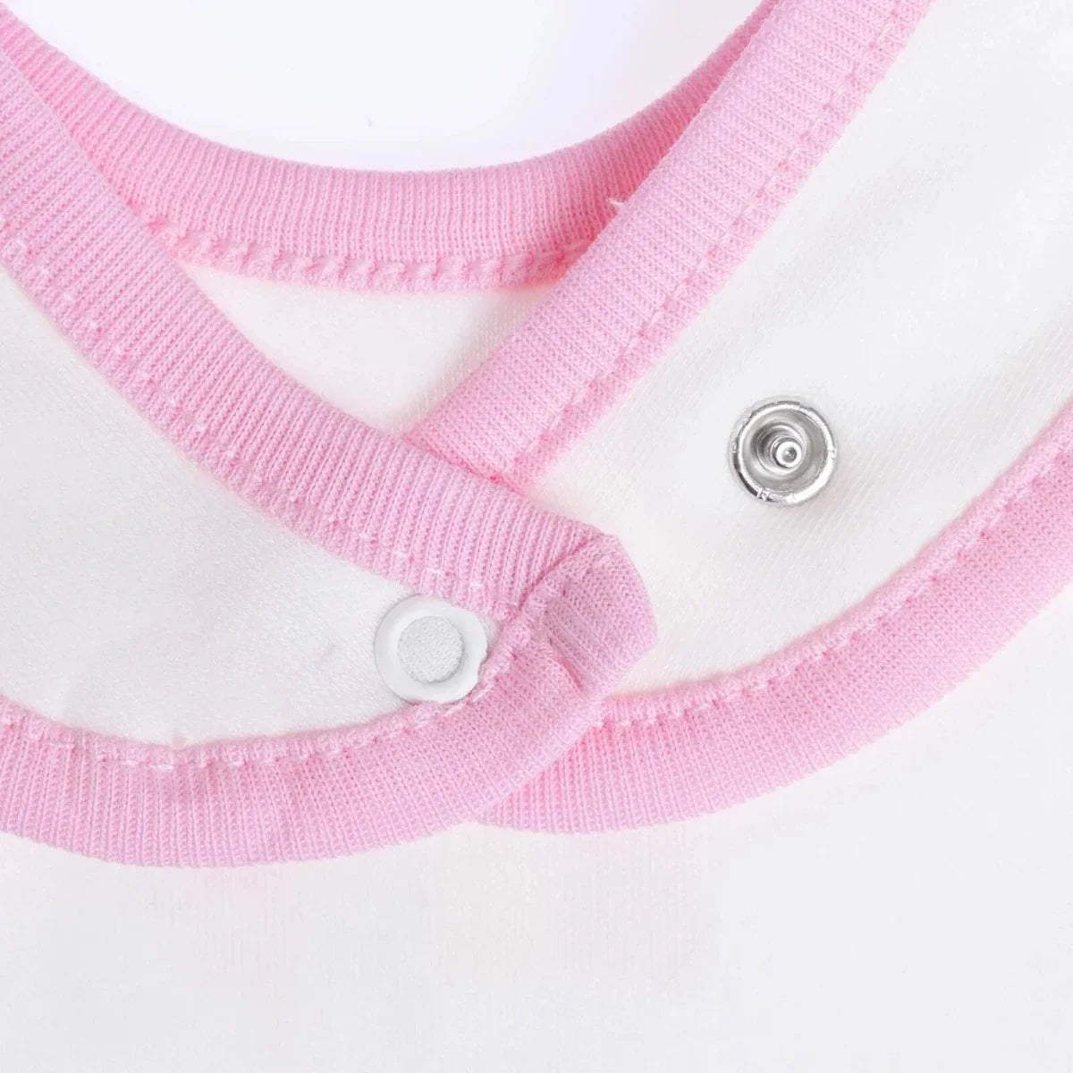 Messy Duck Printed Cotton Baby Bib Pack of 5 - Pink