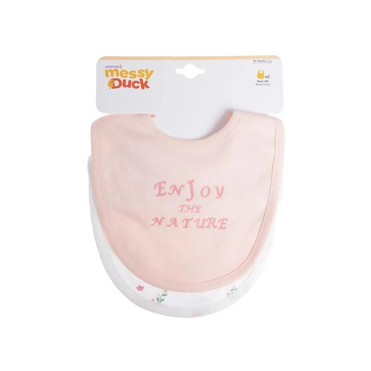 Messy Duck Printed Baby Bibs Pack of 2 - Floral