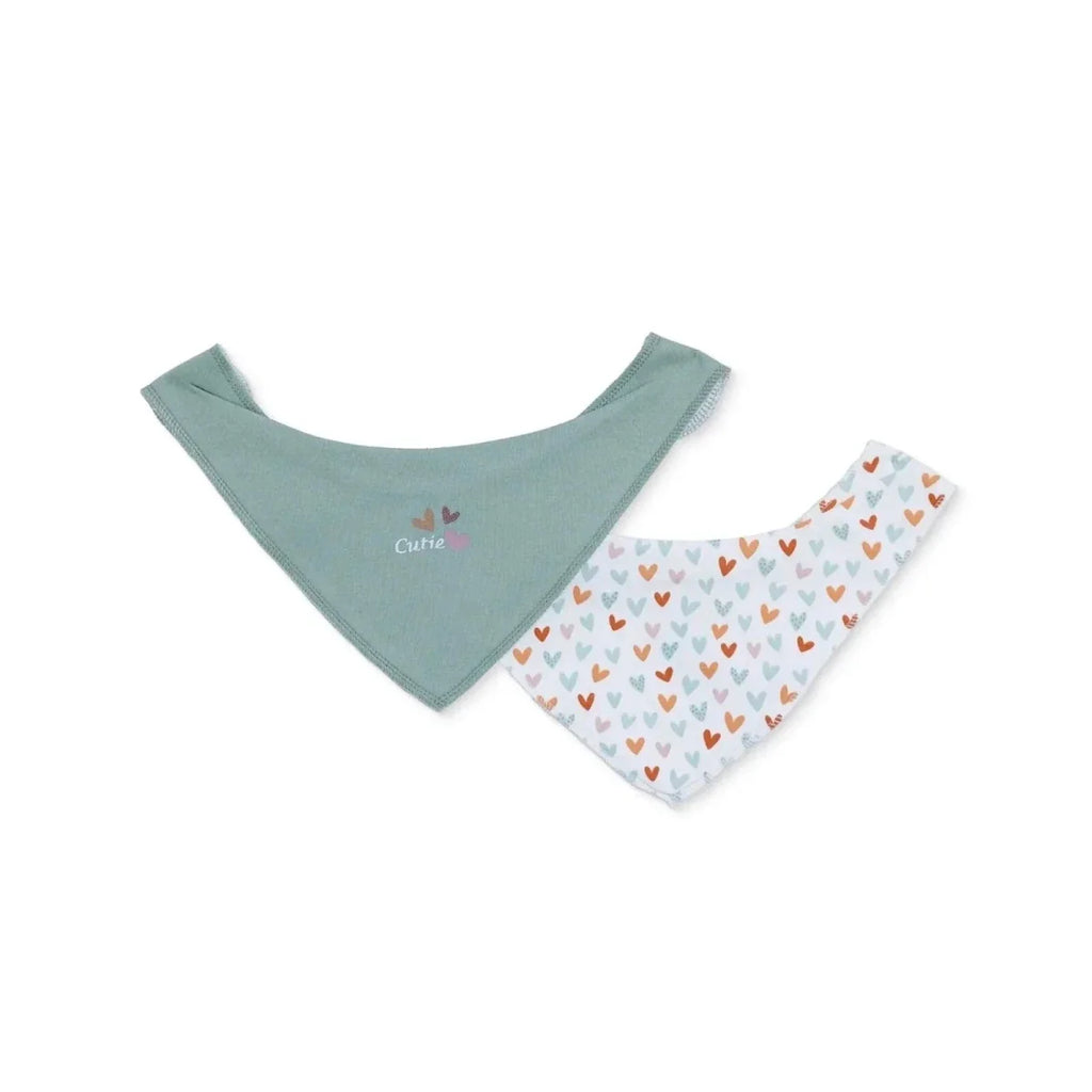Messy Duck Bandana Baby Bibs Pack of 2 - Little Hearts