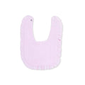 Messy Duck Frilled Muslin Baby Bib - Baby Pink