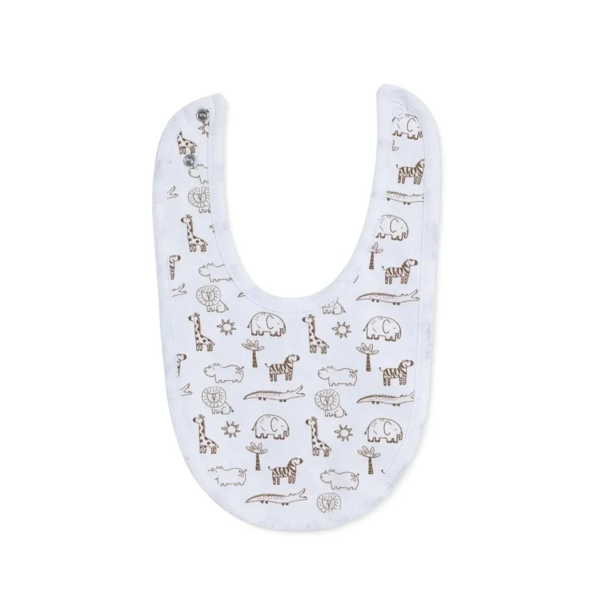 Messy Duck Printed Cotton Baby Bib Pack of 5 - Safari