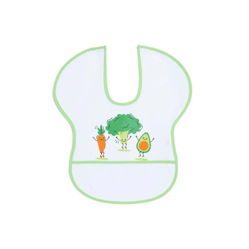Messy Duck Wipe-Clean Short Sleeve Bib - Veggies