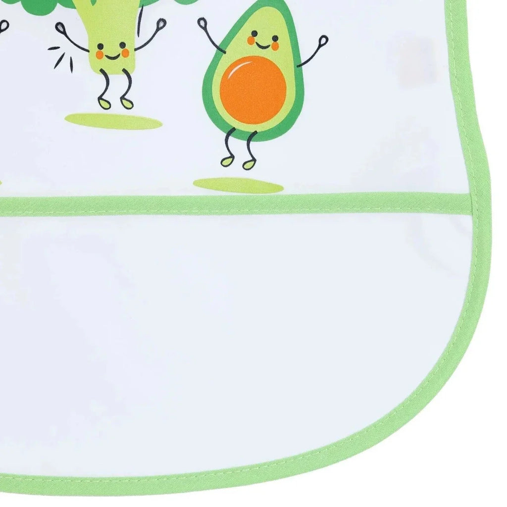 Messy Duck Wipe-Clean Short Sleeve Bib - Veggies