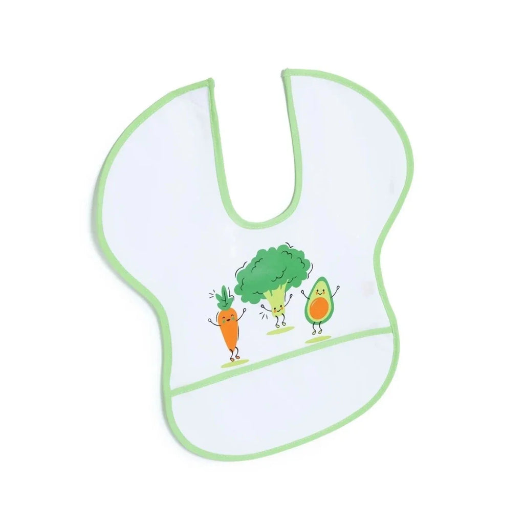 Messy Duck Wipe-Clean Short Sleeve Bib - Veggies