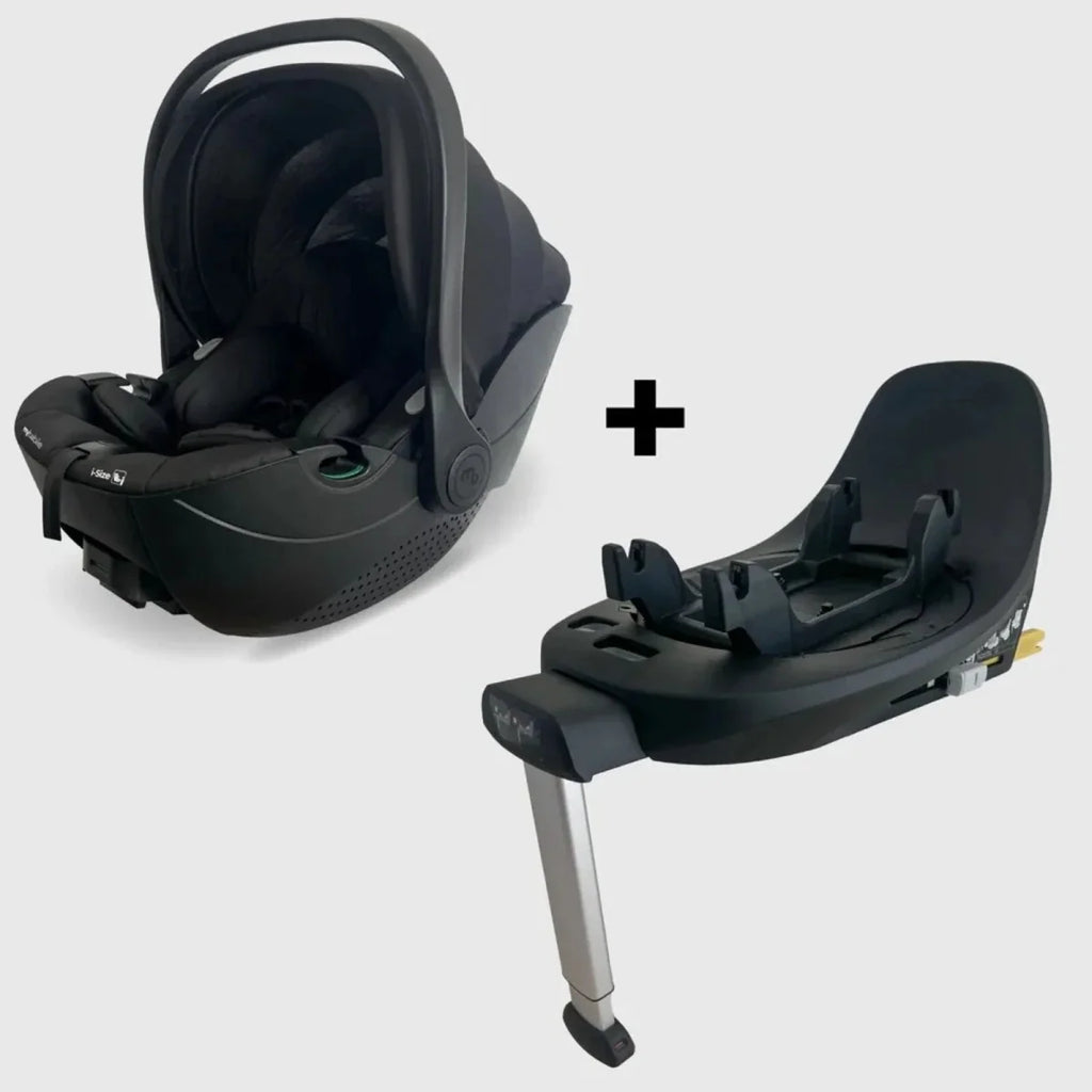 My Babiie MB450 Luxe 3-in-1 Travel System with Rotating Car Seat,Base & Toddler Seat - Black