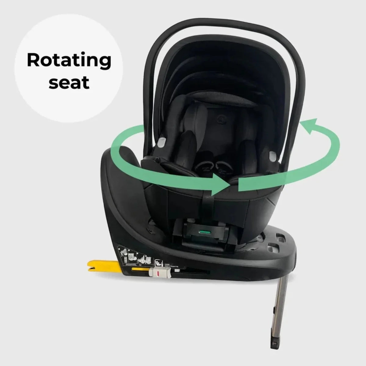 My Babiie MB450 Luxe 3-in-1 Travel System with Rotating Car Seat,Base & Toddler Seat - Black