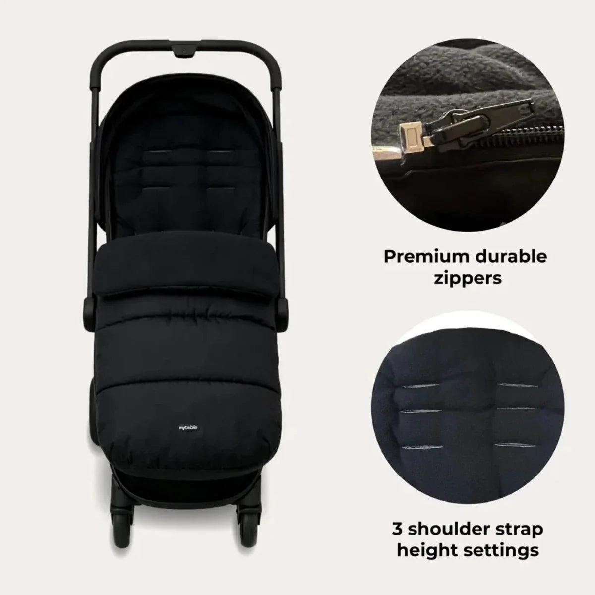 My Babiie MB33 Tandem Pushchair - Ivory