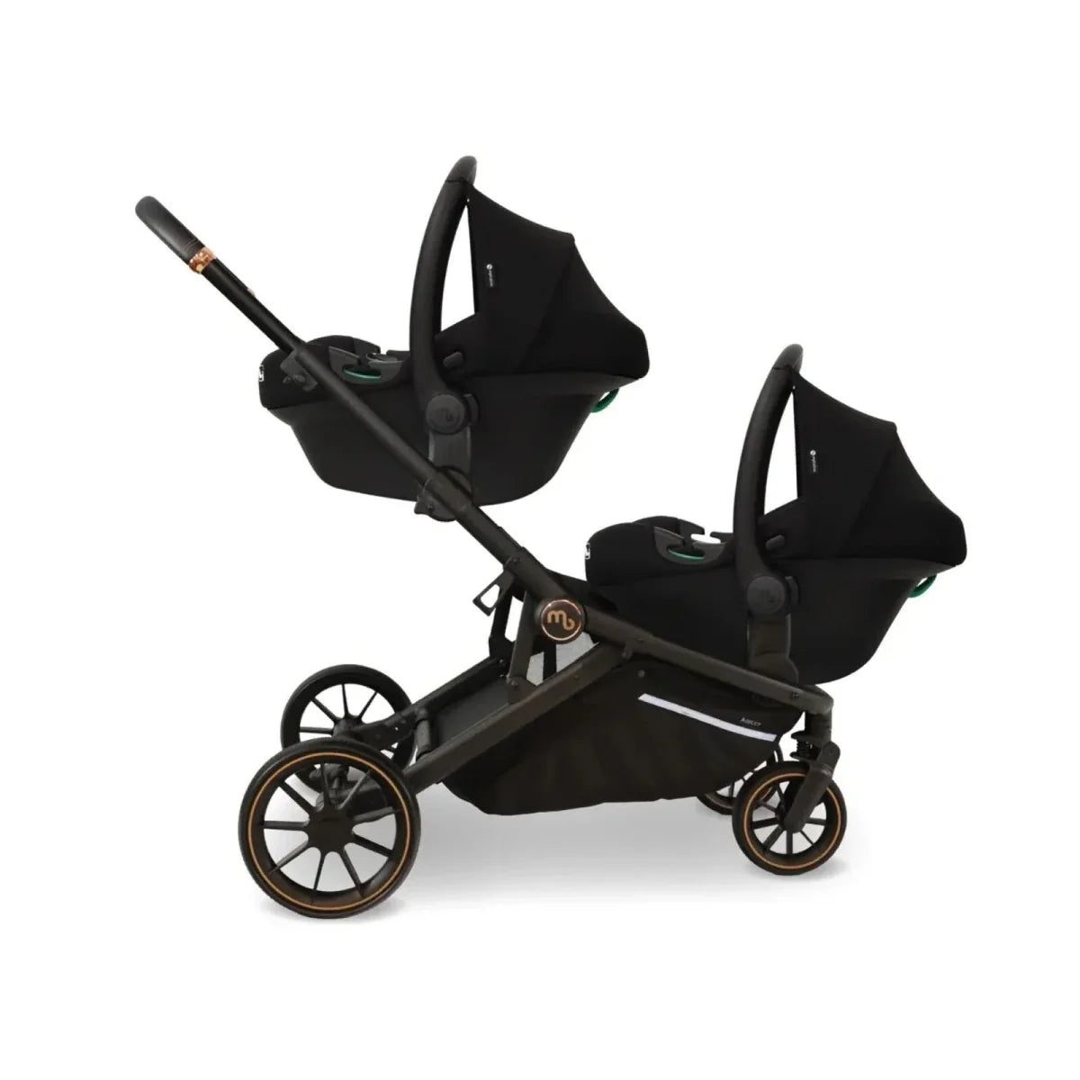 My Babiie MB33 Twin Travel System - Black Leopard