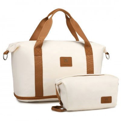 Mama & Baby Expandable Water-Resistant Polyester Travel/Hospital Bag Set 36L (Available in Beige/Navy) - Little Lug